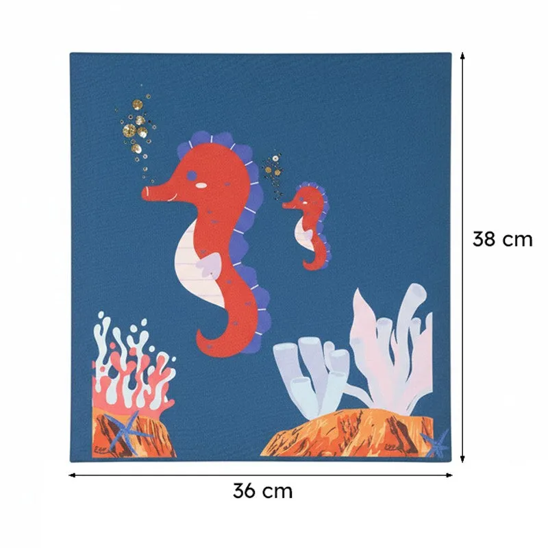 Seahorse Whimsy MDF & Fabric Wall Accent media 7