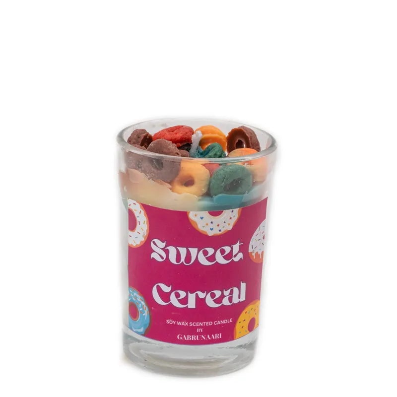 Sweet Cereal Scented Candle - Vanilla, Cinnamon, Rose media 5