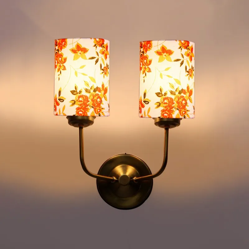 Floranira Fleur Duo Metal Wall Lamp - White,Orange media 6
