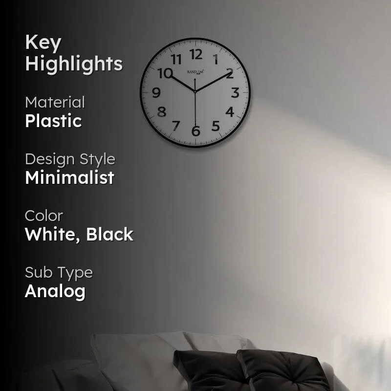 Dailytick Premium Silent Sweep Wall Clock - Black media 2