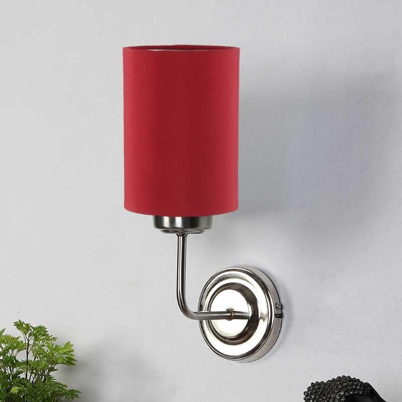 Biyox Cylindrical Fabric Wall Lamp - Red media 5