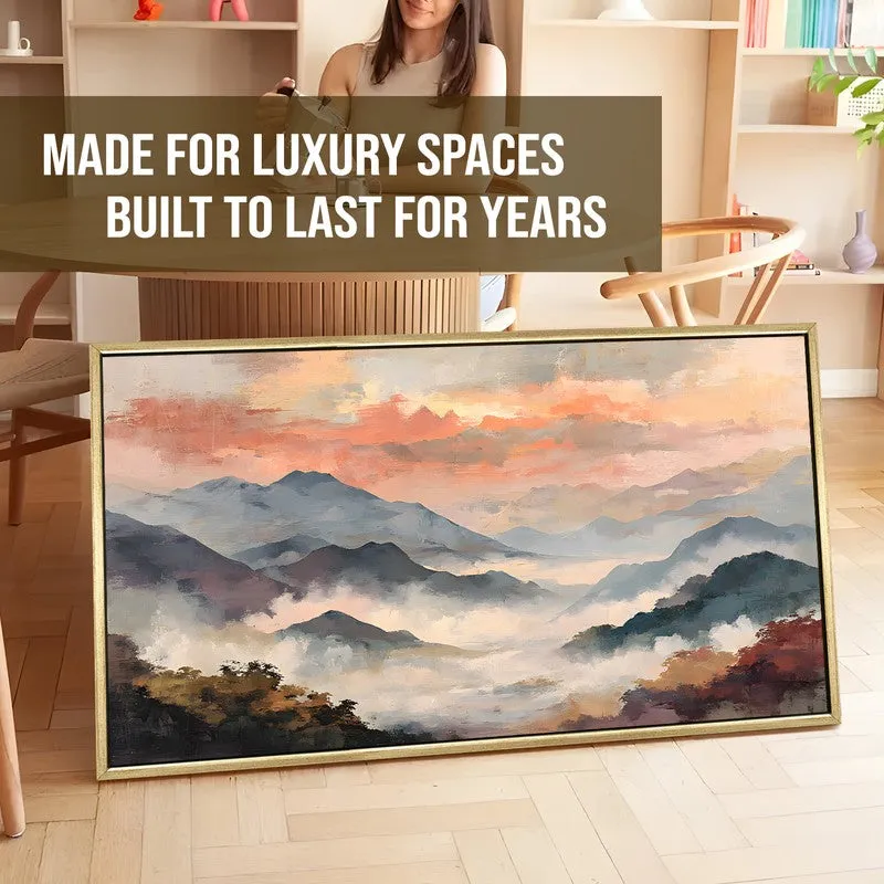 Morning Haze Canvas Wall Painting With Frame media 5