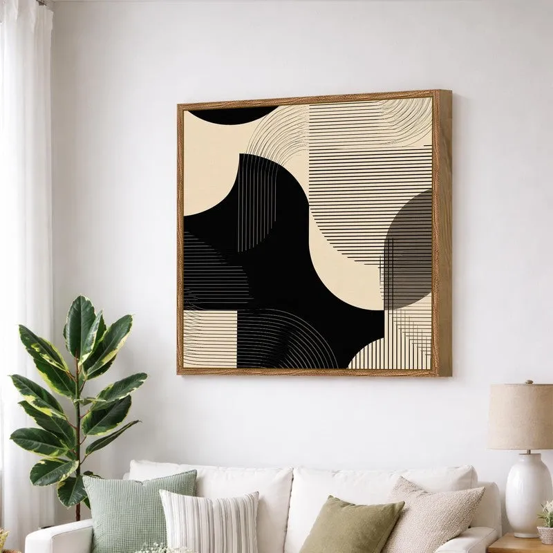 Linear Fusion Canvas Wall Art With Frame media 3