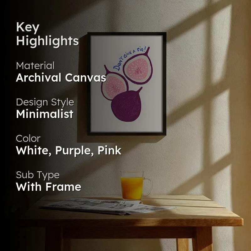 Fresh Fig Archival Canvas Wall Art - Black media 2