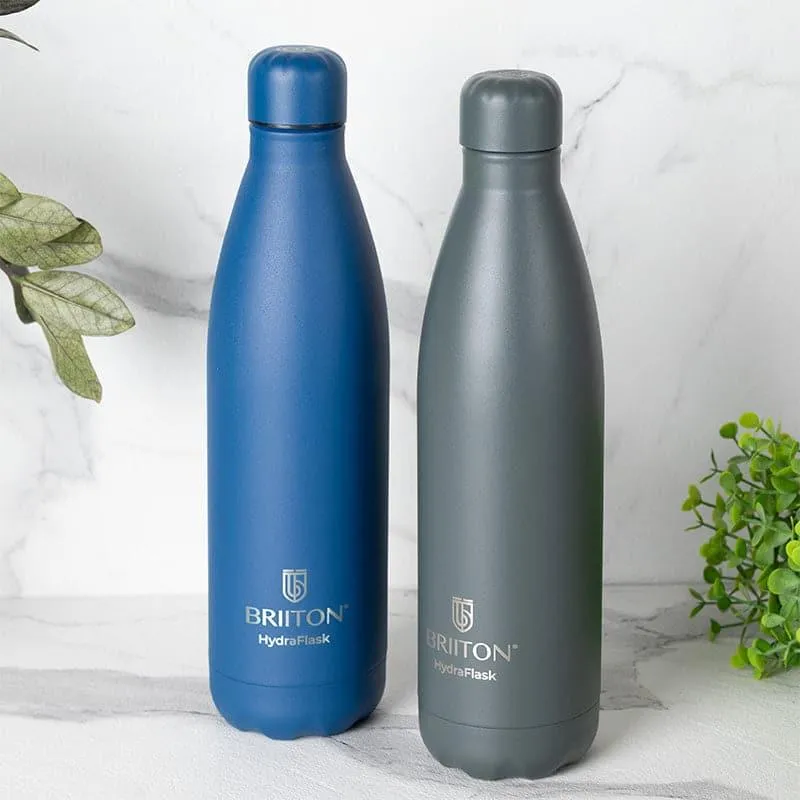Aqua Zen Bliss Hot & Cold Thermos Water Bottle (Grey & Blue, 500 mL Each) - Set Of Two media 1