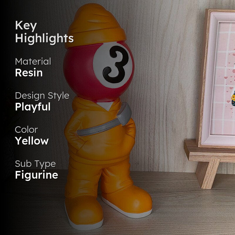 Billiards Ball 3 Resin Showpiece media 2