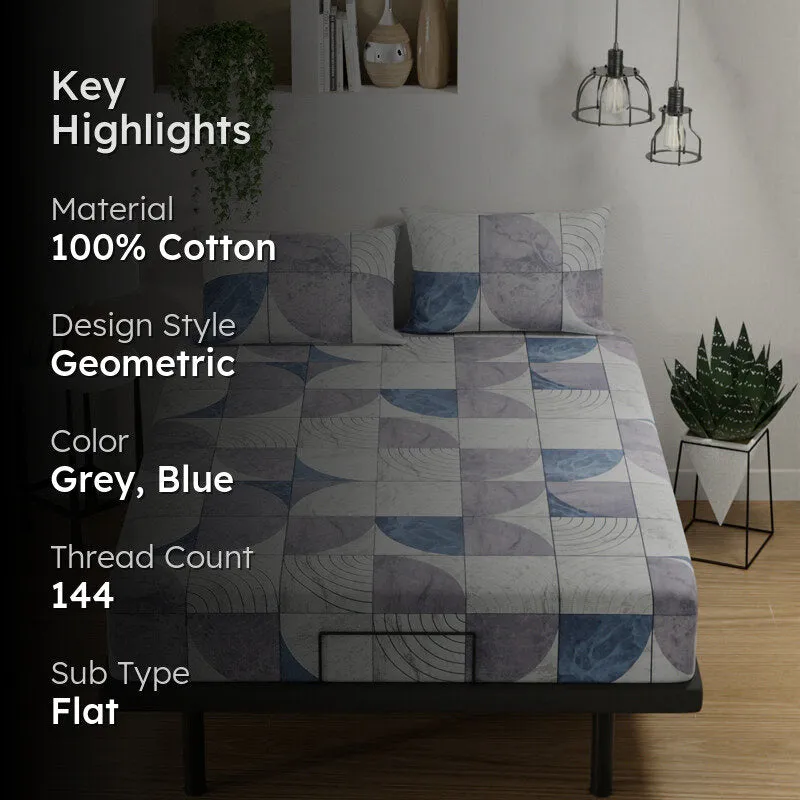 Geo Platina Cotton Bedsheet - 144 TC media 2