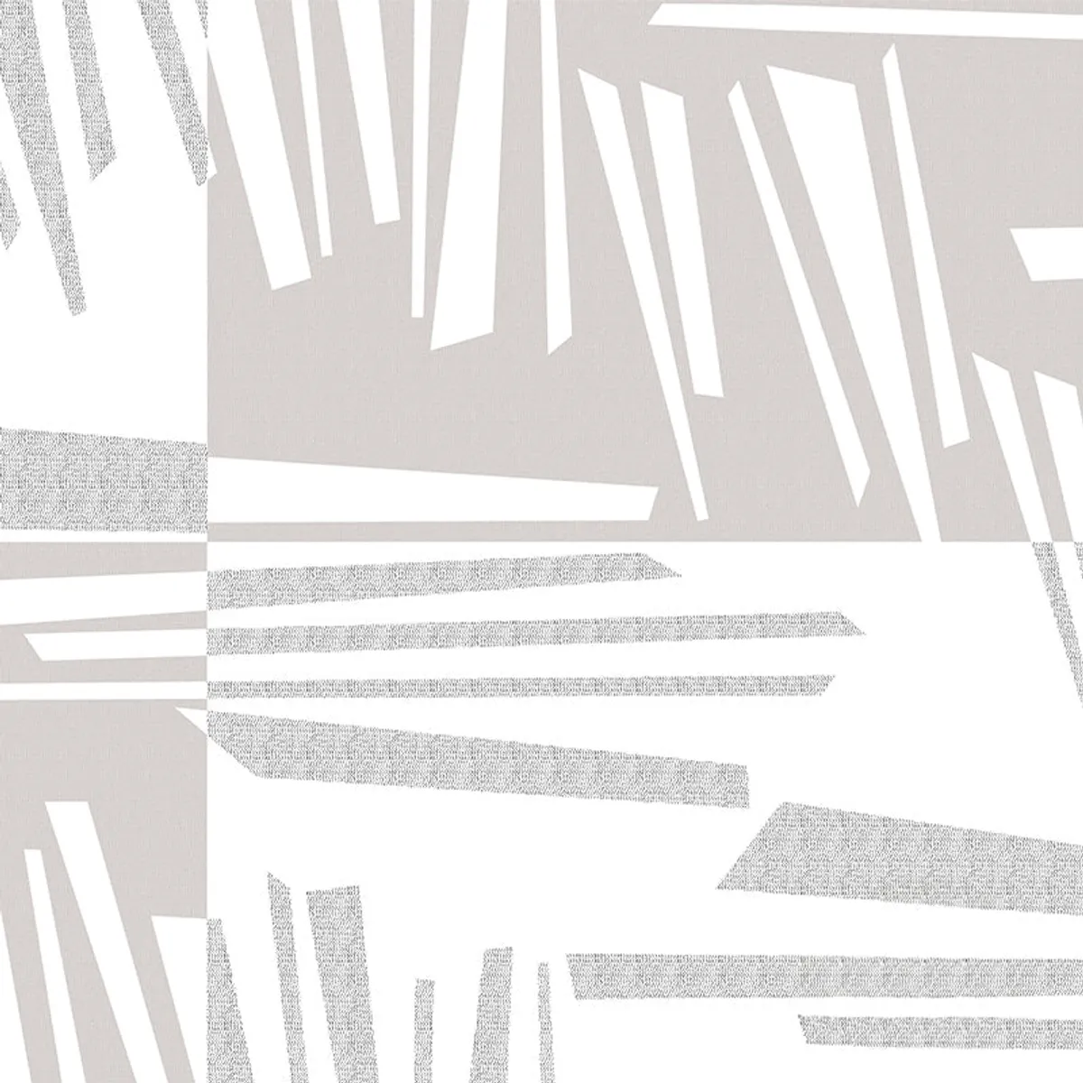 Close-up of the grey and white abstract pattern on the bedsheet fabric