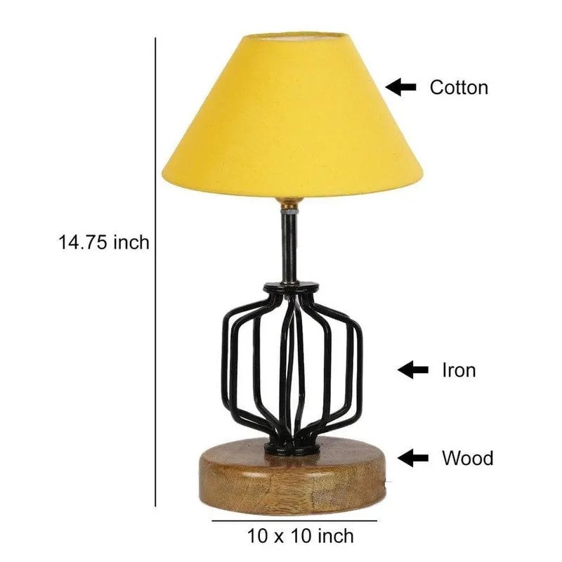 Cosmo Fabric Table Lamp - Yellow,Black media 7