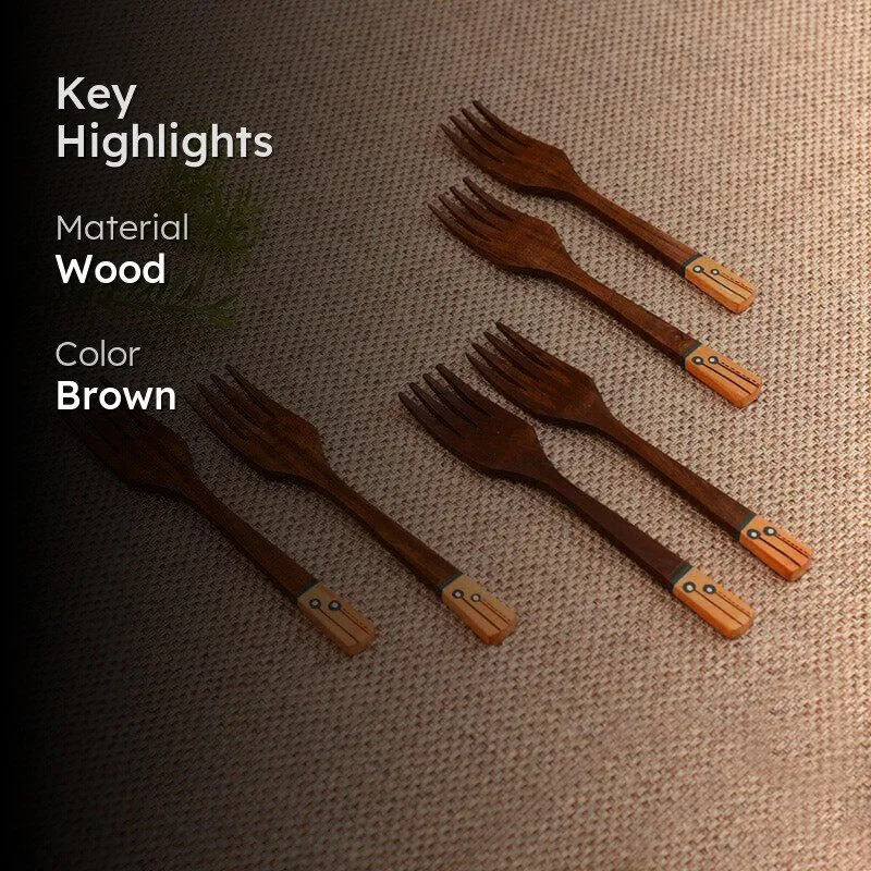 Veda Wooden Fork - Set Of Six media 2