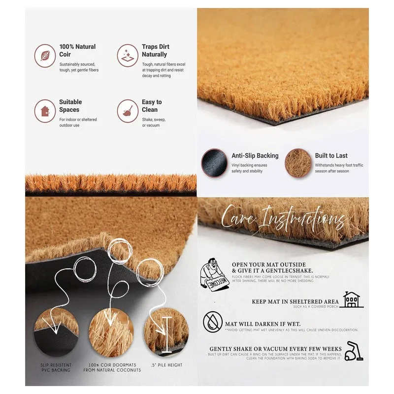 Diamond Craft Coir Door Mats - Brown media 5