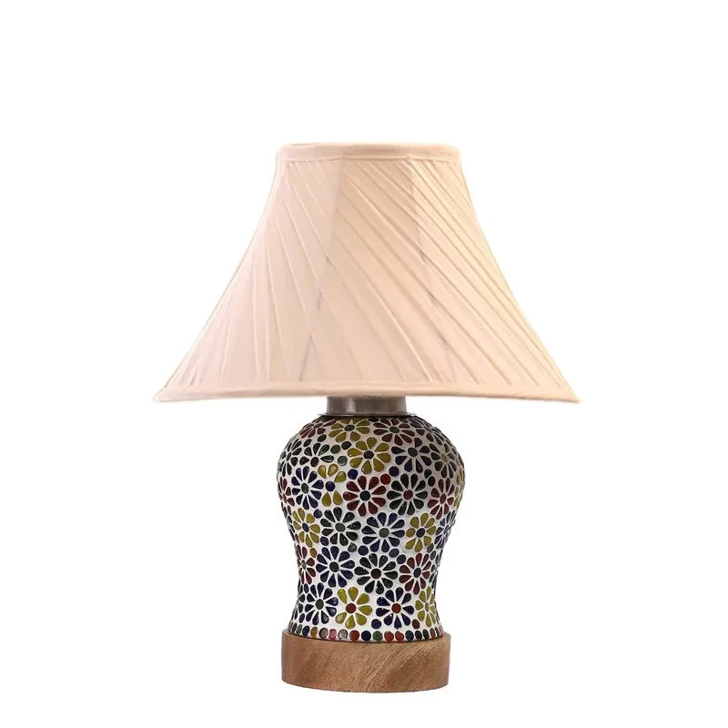 Aurelia I Pleated Wooden Table Lamp - Multicolor media 5