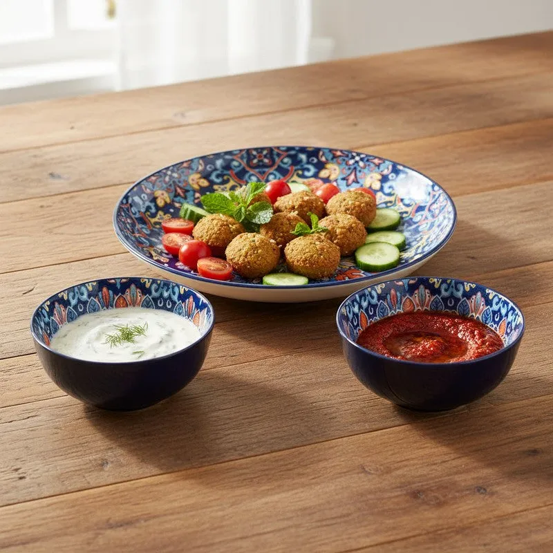 Feast Aura Ceramic Dinner Set (250 mL Each) - 3 Piece Set media 5
