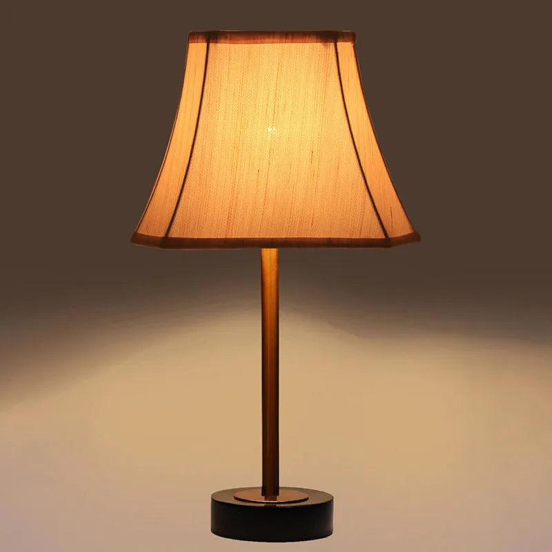 Ceylon Rodin Wooden Table Lamp - OffWhite,Copper,Black media 6