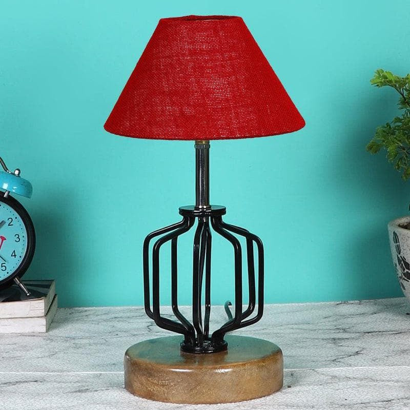 Cosmo Fabric Table Lamp - Red,Black,Brown media 3