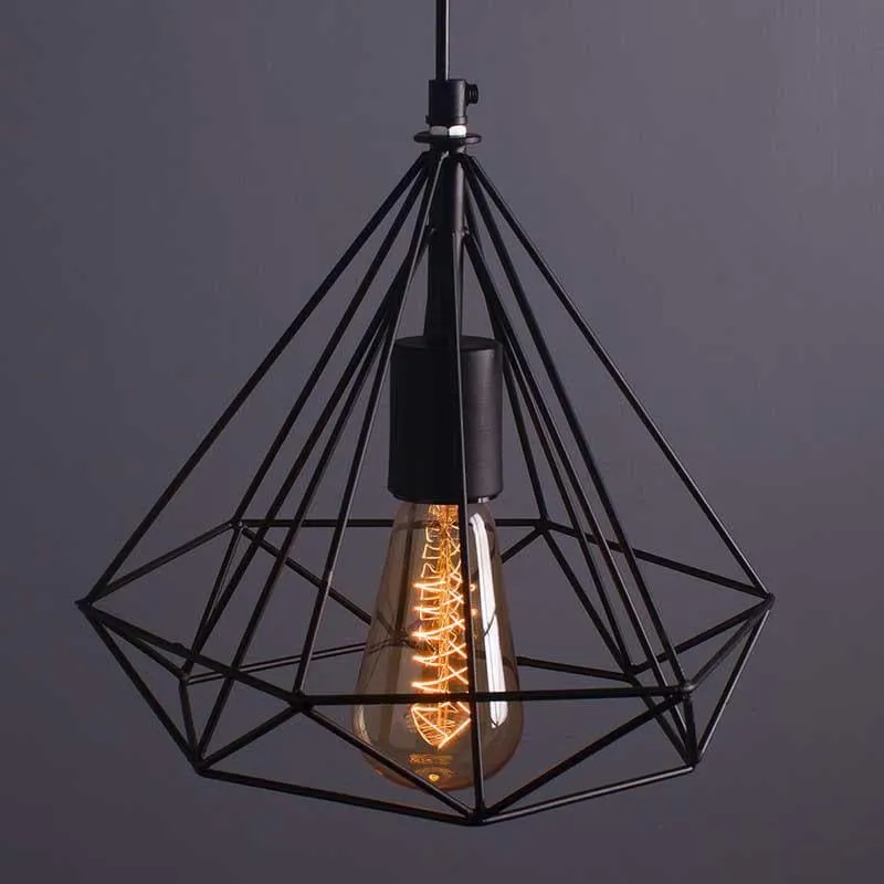 Diamond Mesh Metal Ceiling Lamp media 1