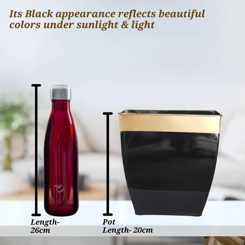 Yula Goldo Planter (Black) - Set Of Two media 5