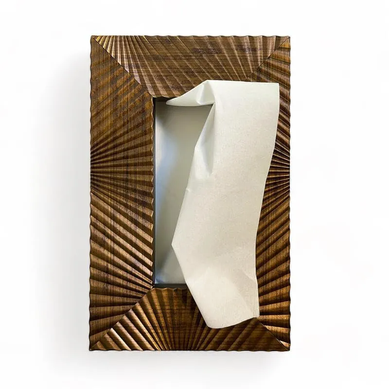 Stripe Stride Tissue Box - Brown media 5