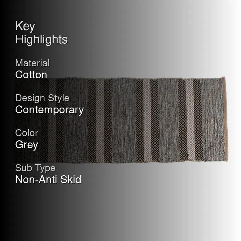 Runelle Cotton Runner Rug - Brown media 2