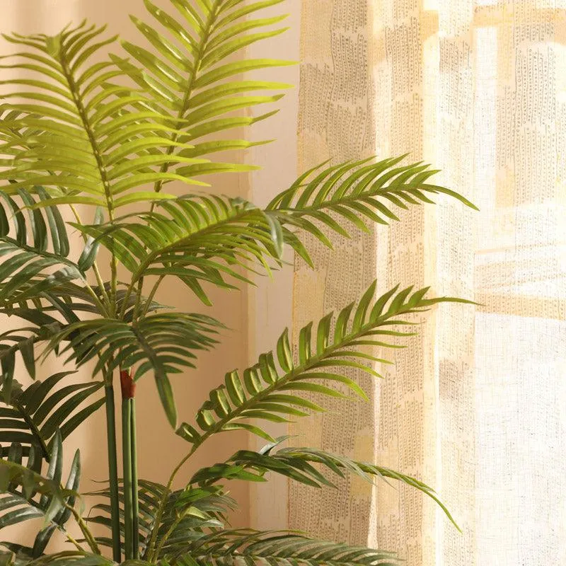 Artificial Realistic Areca Palm Plant With Black Plastic Pot - 3.9 Feet media 7