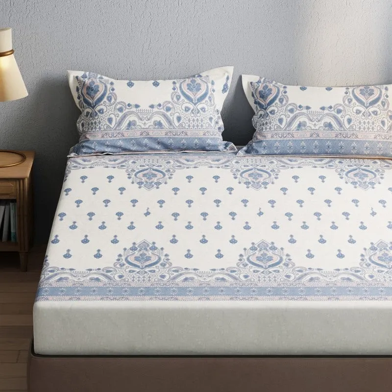 Zevric Bedsheet (Blue) - 115 GSM media 3