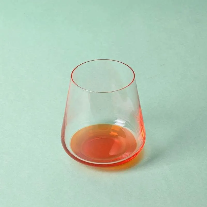 Orange Bohemia Crystal Ombre Red  Whiskey Glasses (400 mL) - Set of Six media 6