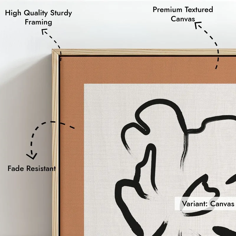 Unfurling Petal Canvas Wall Painting With Brown Frame media 7