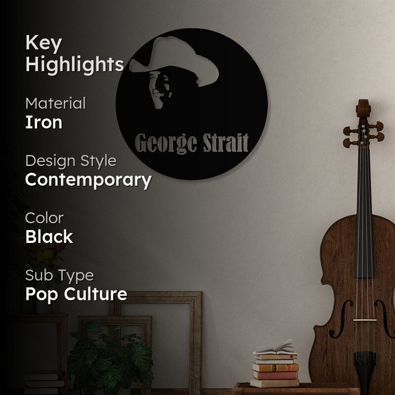 George Strait Black Iron Wall Accent media 2
