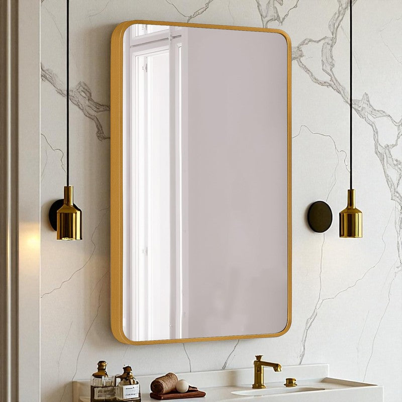 Gleamora Wall Mirror With Aluminium Frame - Gold media 3