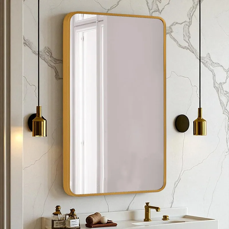 Gleamora Wall Mirror With Aluminium Frame - Gold media 3