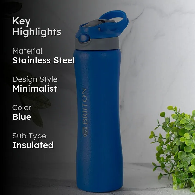 Handy Quench Hot & Cold Thermos Water Bottle (Blue) - 750 mL media 2