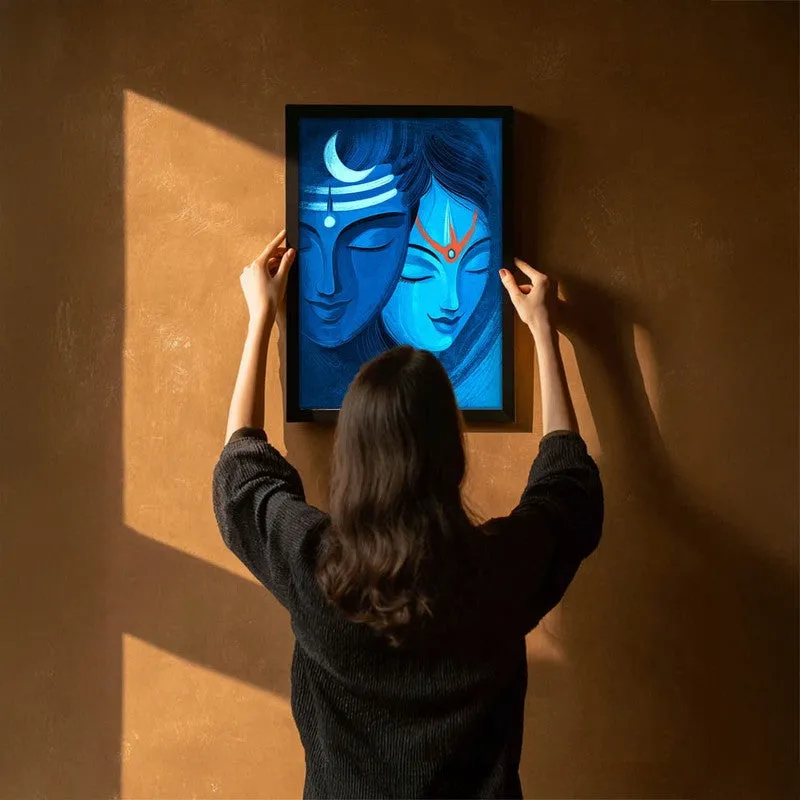 Lord Shiva & Parvati Devotional II Archival Paper Wall Art media 6