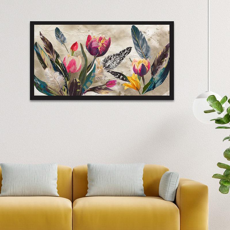 Amella Floral Wall Painting With Frame