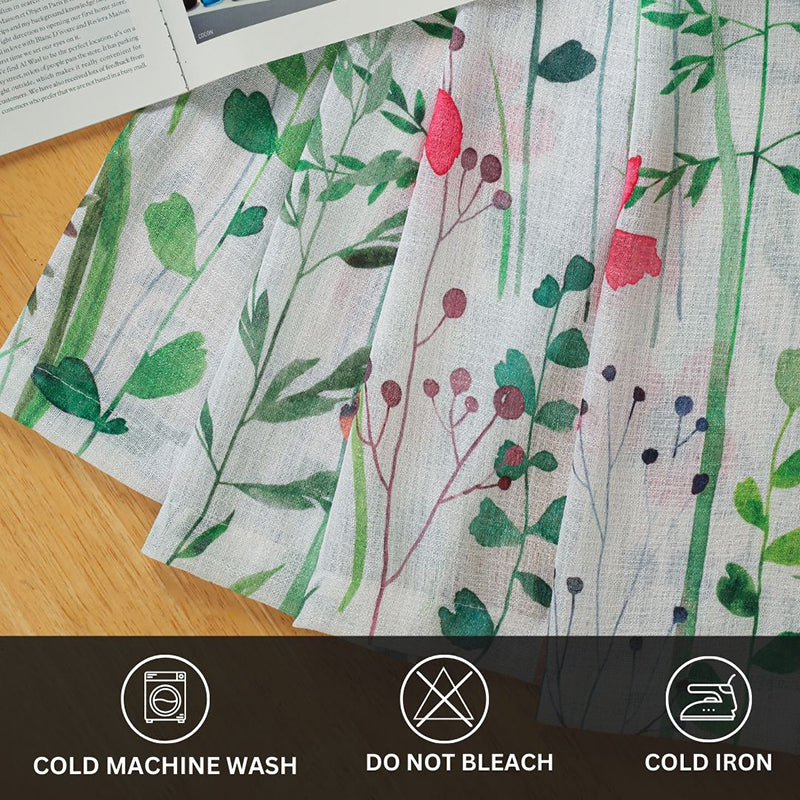 Aersica Linen Texture Sheer Curtain - Set Of Two media 7