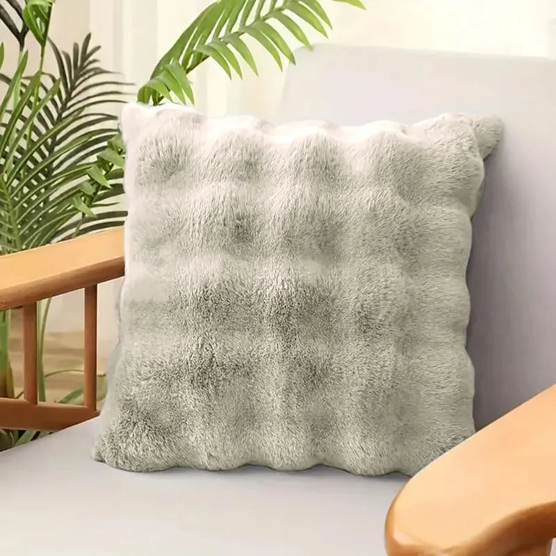 Bubble Luxe Cushion Cover Set (Taupe) - Set Of Two media 3