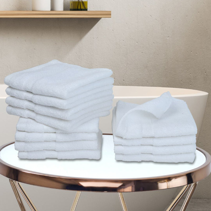 Miorah Face Towel (White) - Set Of Twelve