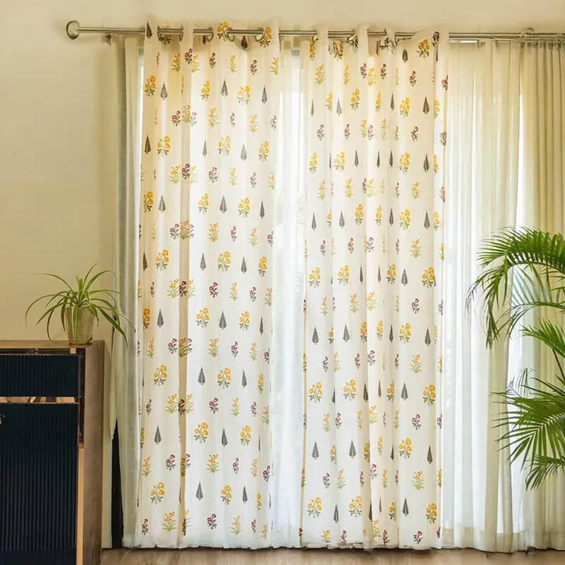 Urban Space High Garden Curtain (Yellow) - Set Of Two media 2