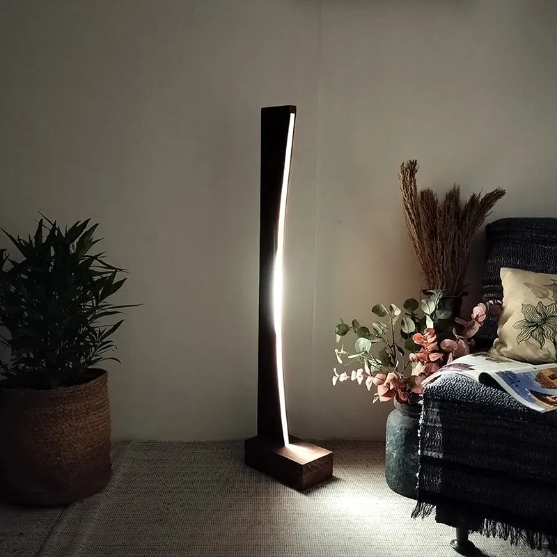 Emporio Wooden LED Floor Lamp media 1