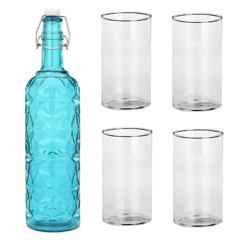 Thaddeus 1000 mL Water Bottle With 280 mL Glasses - Five Piece Set media 1