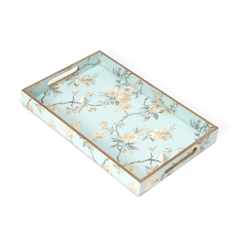 Ketaki Enamel Coated Serving Tray - Aqua Green media 5