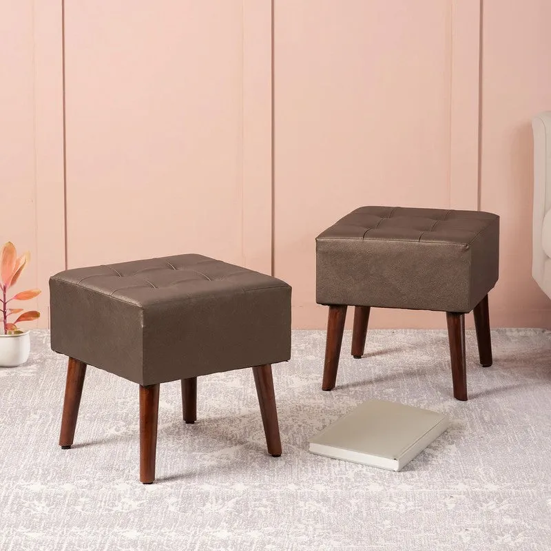 Central Base Ottoman (Brown) - Set Of Two media 1