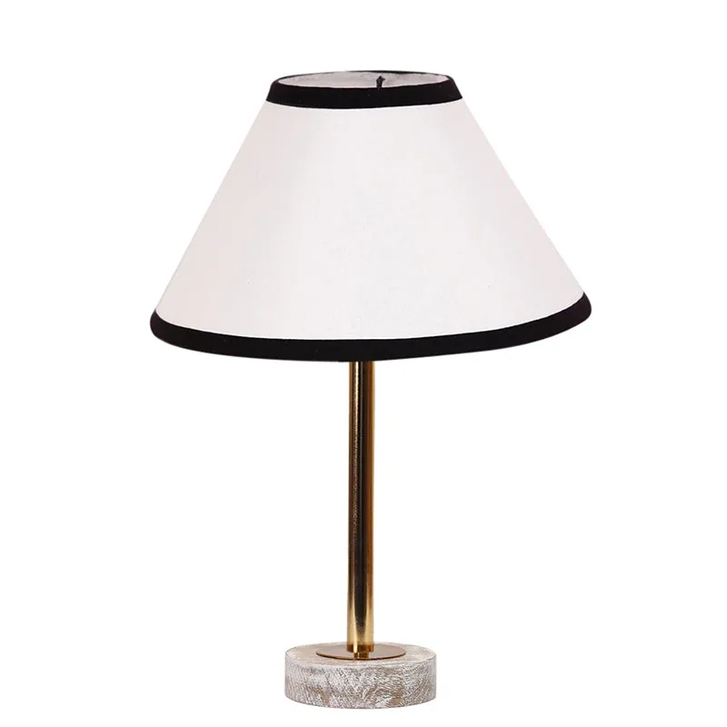 Cotin II Stripe Rodin Wooden Table Lamp - White,Gold,Black media 4