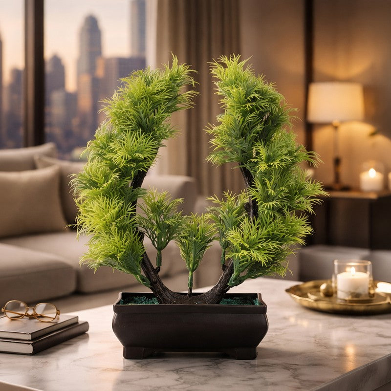 Vibora Bonsai Artificial Plant With Plastic Pot - 0.8 Feet