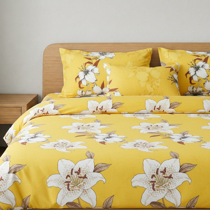 Sunshine Glee Floral Microfiber Bedsheet - 110 GSM media 4