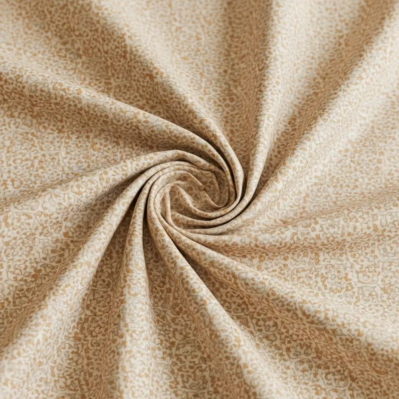 Caravel Floral Cotton Bedsheet (Beige) - 200 TC media 5