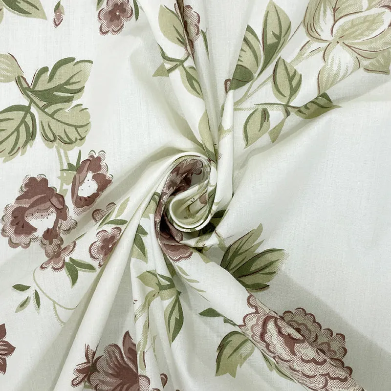 Swayam Orchidelle Floral Cotton Bedsheet (Peach) - 250 TC media 7