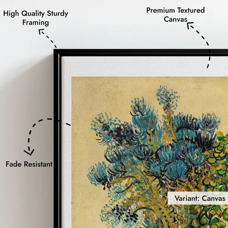 Still Life Vincent Van Gogh Archival Canvas Wall Painting - Black Frame media 7