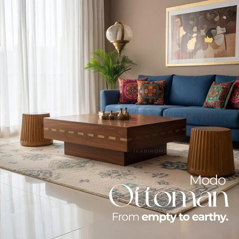 Fluted Natural Mango Wood Coffee Table media 6