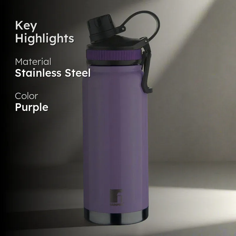 Bergner Walking Aquafit Thermosteel Hot And Cold Flask (Purple) - 750 mL media 2