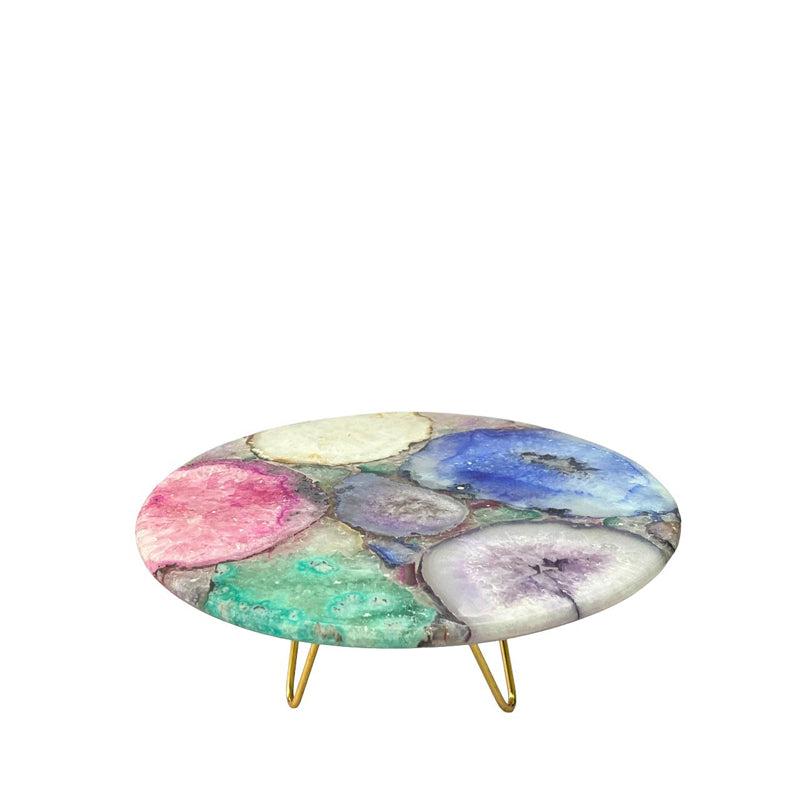 Myrla Handcrafted Agate Cake Stand - Multicolor image 5